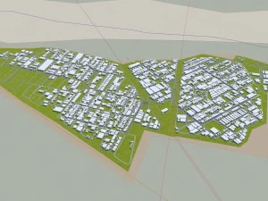 Qom city iran 60km 3D Model