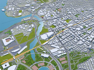 Queens city new york 60km 3D Model