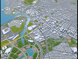 Queens city new york 60km Modelo 3D