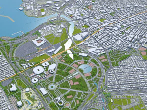 Queens city new york 60km 3D Model