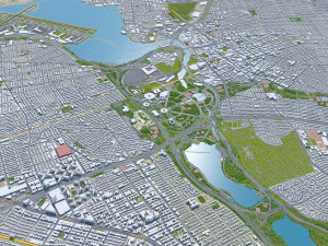 Queens city new york 60km 3D Model