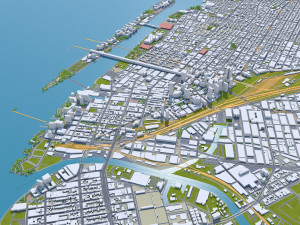 Queens city new york 60km Modelo 3D