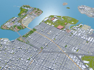 Queens city new york 60km Modelo 3D