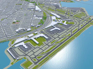 Queens city new york 60km 3D Model