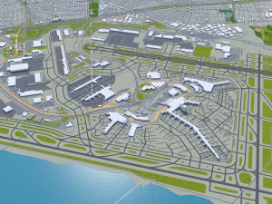 Queens city new york 60km 3D Model