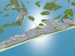 Queens city new york 60km 3D Model