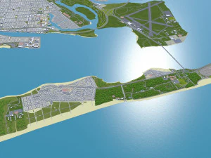 Queens city new york 60km 3D Model