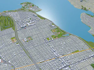 Queens city new york 60km 3D Model