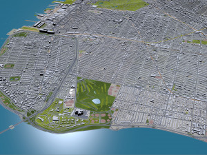 Queens city new york 60km Modelo 3D