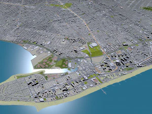 Queens city new york 60km 3D Model