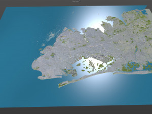 Queens city new york 60km Modelo 3D