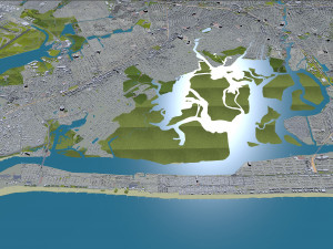 Queens city new york 60km Modelo 3D