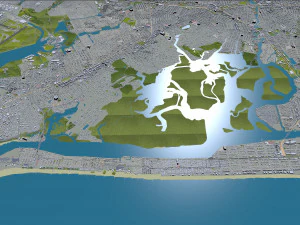 Queens city new york 60km 3D Model