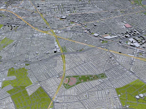 Queens city new york 60km 3D Model