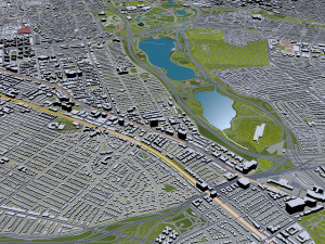 Queens city new york 60km Modelo 3D