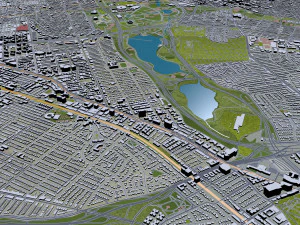 Queens city new york 60km 3D Model