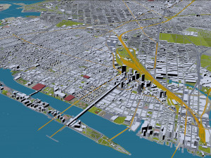 Queens city new york 60km Modelo 3D