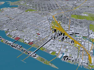 Queens city new york 60km 3D Model