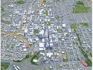 Raleigh city north carolina usa 60km 3D Model