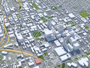 Raleigh city north carolina usa 60km 3D Model