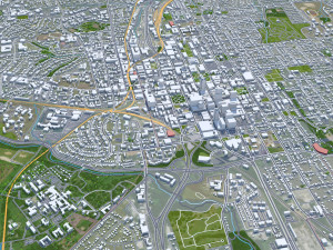 Raleigh city north carolina usa 60km 3D Model
