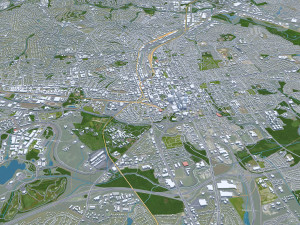 Raleigh city north carolina usa 60km 3D Model