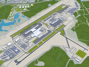 Raleigh city north carolina usa 60km 3D Model