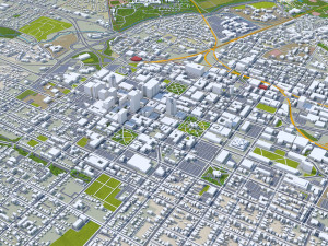 Raleigh city north carolina usa 60km 3D Model