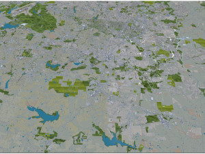 Raleigh city north carolina usa 60km 3D Model