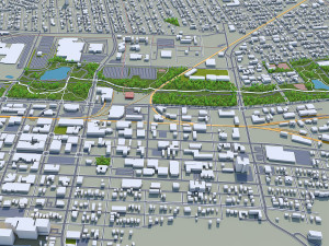 Rapid city south dakota 50km 3D Model
