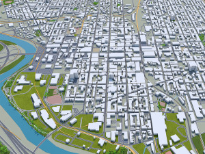 Reading city pennsylvania usa 30km 3D Модель