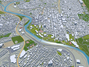 Reading city pennsylvania usa 30km Modelo 3D