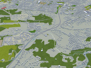Reading city pennsylvania usa 30km Modelo 3D