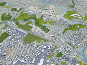 Reading city pennsylvania usa 30km Modelo 3D