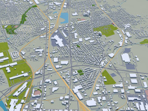 Reading city pennsylvania usa 30km Modelo 3D