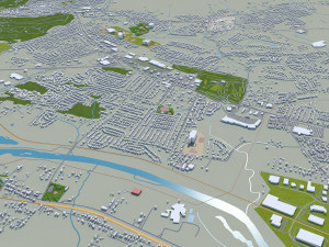 Reading city pennsylvania usa 30km Modelo 3D