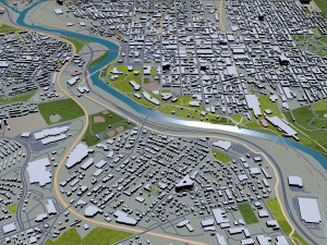 Reading city pennsylvania usa 30km Modelo 3D