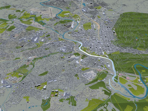 Reading city pennsylvania usa 30km Modelo 3D
