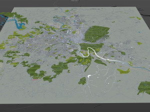 Reading city pennsylvania usa 30km Modelo 3D