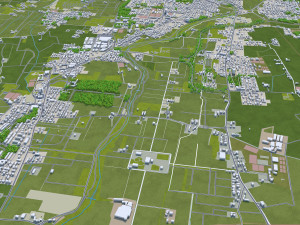 Reggio emilia city italy 30km 3D 모델