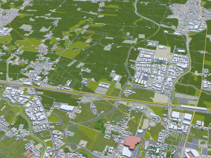 Reggio emilia city italy 30km 3D 모델