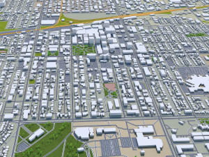Regina city canada 30km 3D Model