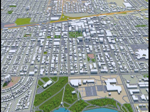 Regina city canada 30km 3D Model