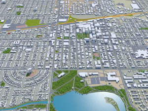 Regina city canada 30km Modelo 3D