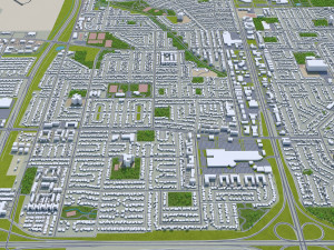 Regina city canada 30km Modelo 3D