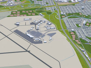 Regina city canada 30km Modelo 3D