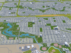 Regina city canada 30km Modelo 3D