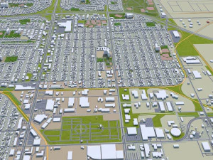 Regina city canada 30km 3D Model