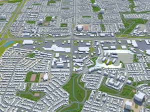 Regina city canada 30km 3D Model