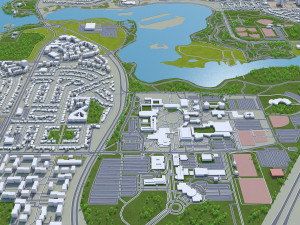 Regina city canada 30km Modelo 3D